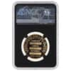 2019 1 oz Apollo 11 50th Ann. Robbins Gold Medal Restrike Space Flown Material NGC Gem Proof FDOI