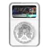 2019 1 oz Silver American Eagle NGC MS 69 Mint Error (Obv Struck Thru)