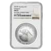2019 1 oz Silver Australian Kangaroo NGC MS 67 Mint Error (Rev Struck Thru)