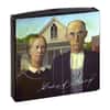 2019 Niue 1 oz Colorized Silver American Gothic Grant Wood Coin (w/Box & COA)