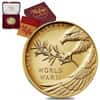 2020-W 1/2 oz End of WWII 75th Anniversary $25 Proof Gold Coin (w/Box & COA)