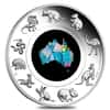 2020 1 oz Proof Silver Great Southern Land Opal Coin Australian Perth Mint (w/Box & COA)