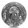 2020 Chad 2 oz Silver King Arthur - Nine Worthies Series Antiqued High Relief 5000 Francs Coin (w/Box & COA)