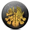 2020 1 oz Austrian Silver Philharmonic Coin Black Ruthenium 24K Gold Edition (w/Box & COA)