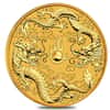 2020 1 oz Gold Australian Double Dragon Coin $100 BU Perth Mint In Cap