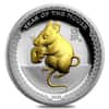 020 1 oz Proof Silver Lunar Year of the Mouse Palau Coin .999 Fine (w/Box & COA)