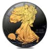 2020 1 oz Silver American Eagle $1 Coin Black Ruthenium 24K Gold Edition (w/Box & COA) 