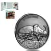 2020 Niue 1 oz Silver Rhinoceros Beetle - Animal Champions Coin (w/Box & COA)