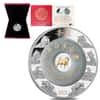 2021 2 oz Silver Lunar Year of The Ox Jade Ring Coin Laos .999 Fine (w/Box & COA)
