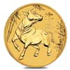 2021 1/4 oz Gold Lunar Year of The Ox BU Australia Perth Mint In Cap