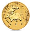 2021 1/2 oz Gold Lunar Year of The Ox BU Australia Perth Mint In Cap