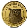 2021 1/4 oz Canadian Great Horned Owl Reverse Proof Gold Coin .9999 Fine