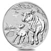 2021 1 Kilo Silver Lunar Year of The Ox BU Australian Perth Mint In Cap