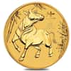 2021 1 oz Gold Lunar Year of The Ox BU Australia Perth Mint In Cap