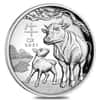 2021 1 oz Proof High Relief Silver Lunar Year of The Ox Australian Perth Mint (w/Box & COA)