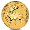 2021 2 oz Gold Lunar Year of The Ox BU Australia Perth Mint In Cap