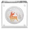 2021 Niue 1 oz Proof Colorized Lunar Year of the Ox $2 Silver Coin (w/Box & COA)