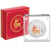 2021 Niue 1 oz Proof Colorized Lunar Year of the Ox $2 Silver Coin (w/Box & COA)