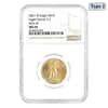 2021-W 1/4 oz Gold American Eagle Type 2 With W NGC MS 69