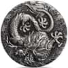 2022 2 oz Myths & Legends Dragon Antiqued Silver Coin Perth Mint