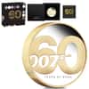 2022 2 oz Tuvalu James Bond - 60 Years of Bond Proof Gilded Silver Coin .9999 Fine (w/Box & COA)