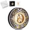 2022 2 oz Jingle Bell Antiqued Silver Coin Australian Perth Mint (w/Box & COA)