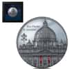 2022 Palau 5 oz Proof Silver Tiffany Art Metropolis - San Pietro Vatican Coin .999 Fine (w/Box & COA)