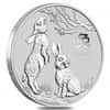 2023 1/2 oz Silver Lunar Year of The Rabbit BU Australian Perth Mint In Cap