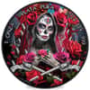 2023 1 oz Colorized Mexican Silver Libertad Coin Santa Muerte (w/Box & COA)
