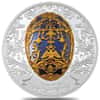 2023 2 oz Silver Faberge Tsarevich Egg Mongolia Coin .999 Fine (w/Box & COA)