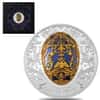 2023 2 oz Silver Faberge Tsarevich Egg Mongolia Coin .999 Fine (w/Box & COA)
