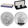 2023 Great Britain 2 oz Proof Silver The Tudor Beasts Yale of Beaufort 2-Coin Set (w/Box & COA)