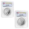 2024 Morgan and Peace Silver Dollar 2-Coin Set PCGS MS 69 FS