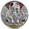 2024 Ghana 1 oz Biker Memento Mori Antiqued High Relief Silver Coin