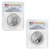 2024-S Morgan and Peace Silver Dollar Reverse Proof 2-Coin Set PCGS PF 69 FS