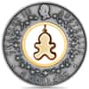 2026 2 oz Gingerbread Christmas Antiqued Colorized Silver Coin Perth Mint