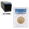 Box of 20 - 2026 (P) President Donald J. Trump $1 Coin PCGS MS 64 FS (Blue)