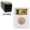 Box of 20 - 2026 (P) President Donald J. Trump $1 Coin PCGS MS 64 FS Semiquincentennial