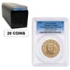 Box of 20 - 2026 (P) President Donald J. Trump $1 Coin PCGS MS 65 FS (Blue)