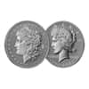 2026-P Morgan and Peace Silver Dollar Diamond Field 2-Coin Set (w/Box & COA)