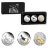 2027 3 oz Silver Lunar Goat 3-Coin Set Perth Mint