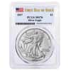 2027 1 oz Silver American Eagle PCGS MS 70 FDOI (Flag)