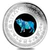 2019 1 oz Proof Silver Lunar Year of the Pig Opal Coin Australian Perth Mint (w/Box & COA)