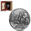 2016 Niue 2 oz Silver Daniel In the Lion's Den - Biblical Series Antiqued Coin (w/Box & COA)
