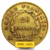 France Gold 20 Francs Napoleon I Abrasions AGW .1867 (Random Year,1806-1815)