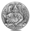 2020 2 oz Silver Niue Vlad The Impaler Antiqued High Relief $5 Coin (w/Box & COA)