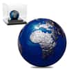 2021 3 oz Silver Blue Marble Planet Earth Spherical Coin Barbados .999 Fine (w/Box & COA)