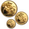 1983 Great Britain UK 3-Coin Gold Proof Set (w/Box & COA)