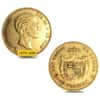 1876-1880 Spain 25 Pesetas Alfonso XII Gold Coin Avg Circ (Random Year)