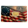 2.5 Gram PAMP Suisse 250th Anniversary of the USA Gold Bar .9999 Fine (in Assay)